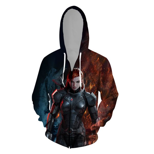 new mass effect 3d print hoodies mens zippper long sleeve cosplay hooded sweatshirts, Black
new mass effect 3d print hoodies mens zippper long sleeve cosplay hooded sweatshirts, Black