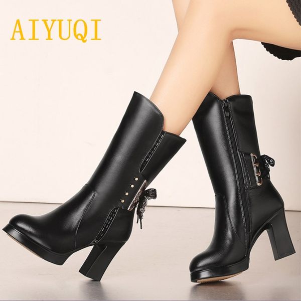 aiyuqi size 34 women snow boots 2019 winter new style leather women's boots thick warm wool liner motorcycle women, Black
aiyuqi size 34 women snow boots 2019 winter new style leather women's boots thick warm wool liner motorcycle women, Black