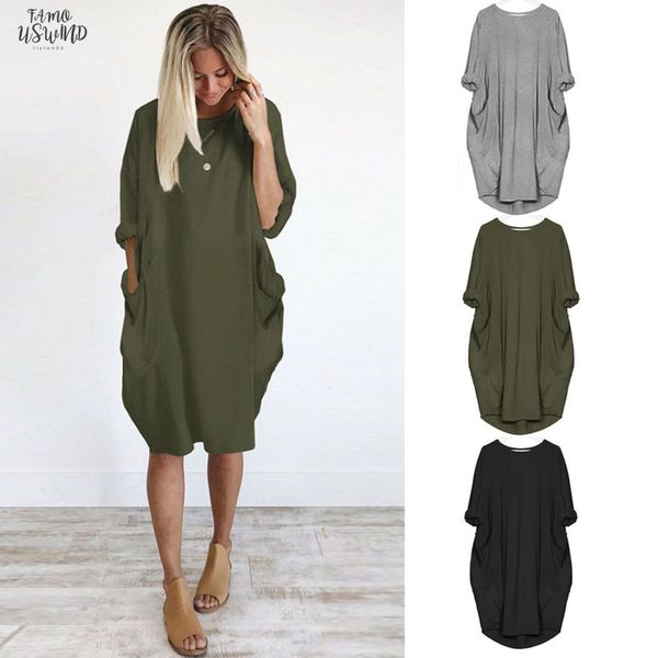 plus size boho dress women ladies casual dress pocket loose round neck mini female dress dresses verano new ball gown *n, Black;gray
plus size boho dress women ladies casual dress pocket loose round neck mini female dress dresses verano new ball gown *n, Black;gray