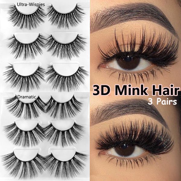 3 pairs 3d mink hair ultra-wispy false eyelashes dramatic volume eyeashes extension handmade fluffy long lashes makeup tools
3 pairs 3d mink hair ultra-wispy false eyelashes dramatic volume eyeashes extension handmade fluffy long lashes makeup tools