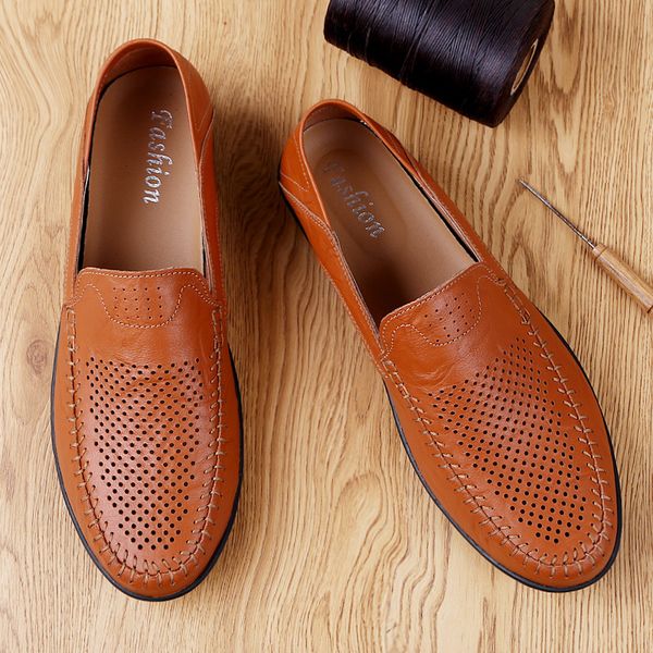 2020 genuine leather mens loafers moccasins autumn men shoes casual breathable slip on boat shoes, Black
2020 genuine leather mens loafers moccasins autumn men shoes casual breathable slip on boat shoes, Black