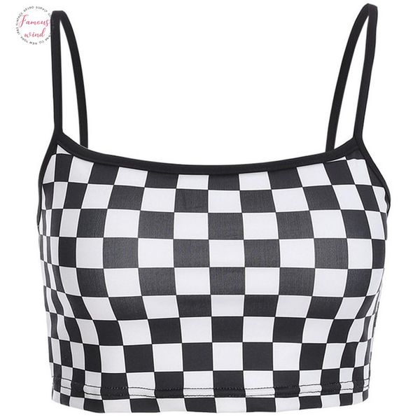 new checkered cropped summer sleeveless sling tank women cotton breathable short vest fashion plaid streetwear, White
new checkered cropped summer sleeveless sling tank women cotton breathable short vest fashion plaid streetwear, White