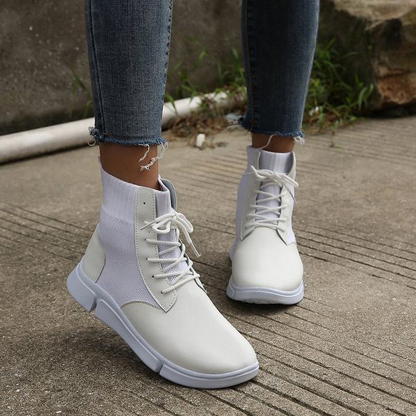 short boots women's spring and autumn new tube flying couple's cross-section with boots female english wind, Black
short boots women's spring and autumn new tube flying couple's cross-section with boots female english wind, Black