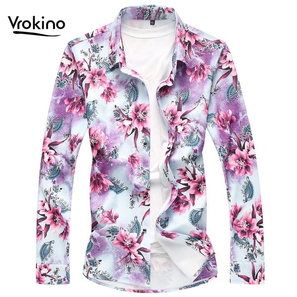 vrokino brand 2019 men's printed casual shirt fashion dress classic flower shirt increase size xia wei cotton coat 5xl 6xl 7xl, White;black
vrokino brand 2019 men's printed casual shirt fashion dress classic flower shirt increase size xia wei cotton coat 5xl 6xl 7xl, White;black