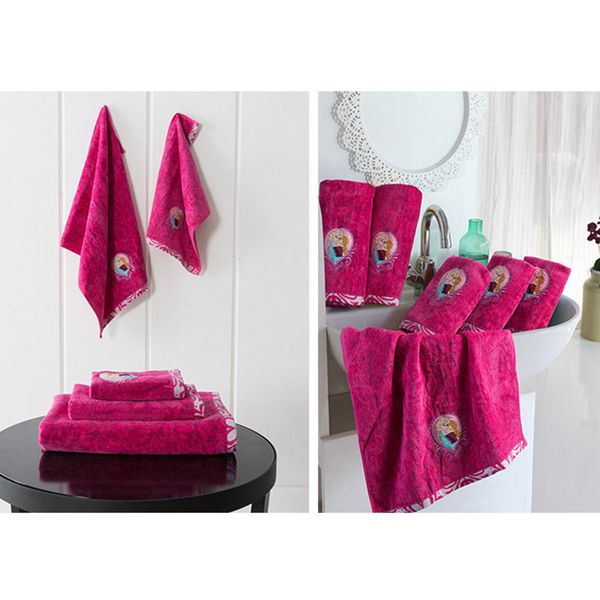 three-piece suit cotton cute love pattern bath towel