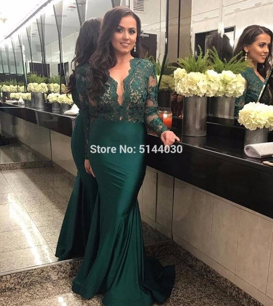 long sleeve arabic evening dress dark green lace elastic satin floor length mermaid prom gowns 2019 custom made long women dress, White;black
long sleeve arabic evening dress dark green lace elastic satin floor length mermaid prom gowns 2019 custom made long women dress, White;black