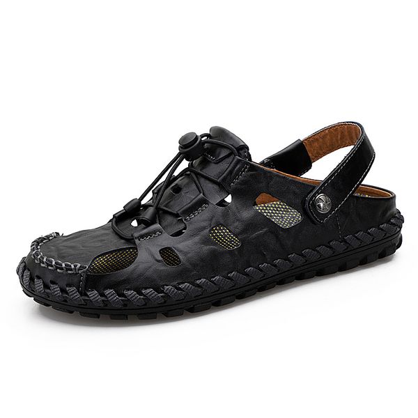 2020 new men's genuine leather sandals, summer breathable casual beach shoes outdoor roman classic men slippers water shoes, Black
2020 new men's genuine leather sandals, summer breathable casual beach shoes outdoor roman classic men slippers water shoes, Black