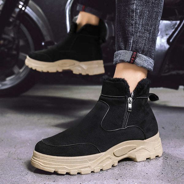 new winter men's shoes casual snow boots winter boots real leather zipper men's warm sports shoes, Black
new winter men's shoes casual snow boots winter boots real leather zipper men's warm sports shoes, Black