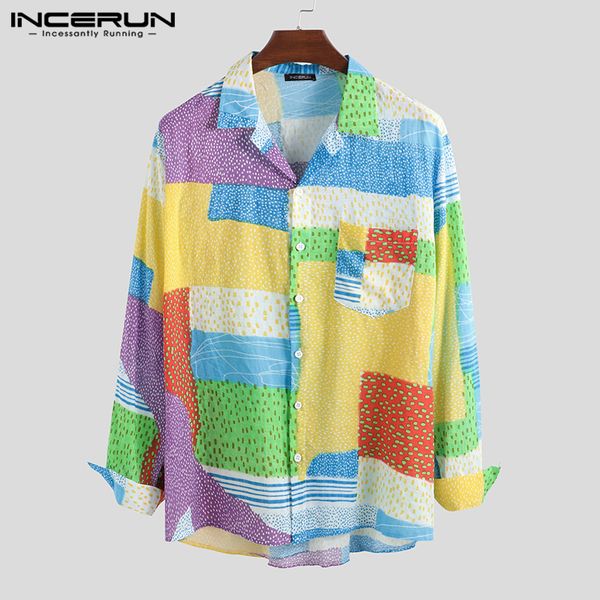 new fashion men hawaiian shirt print long sleeve beach chic casual vacation mens brand shirts street style camisa 2019 incerun, White;black
new fashion men hawaiian shirt print long sleeve beach chic casual vacation mens brand shirts street style camisa 2019 incerun, White;black