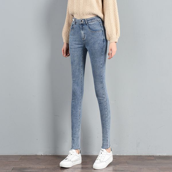 women's jeans woman the korean version high-waisted autumn style stretch pocket fashion casual pencil, Blue
women's jeans woman the korean version high-waisted autumn style stretch pocket fashion casual pencil, Blue