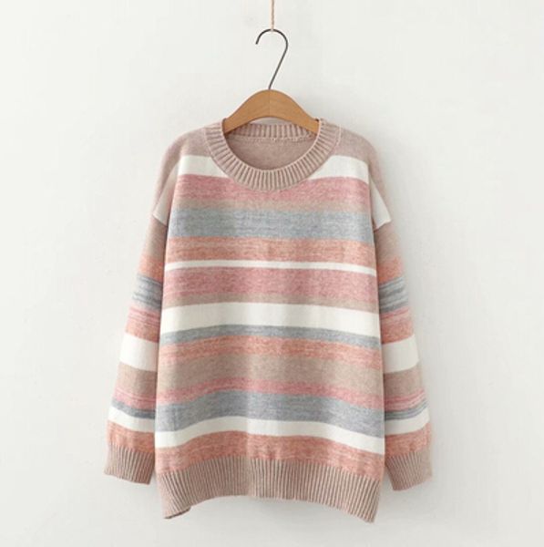 o-neck women joker sweaters striped sweater women autumn winter loose casual female colorful pullover chic tb3096, White;black
o-neck women joker sweaters striped sweater women autumn winter loose casual female colorful pullover chic tb3096, White;black