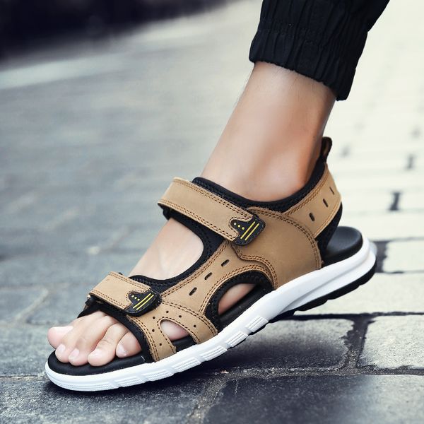 bvnobet summer big size men sandals new british leather comfort beach shoes fashion mens casual non-slip flats sandale homme, Black
bvnobet summer big size men sandals new british leather comfort beach shoes fashion mens casual non-slip flats sandale homme, Black