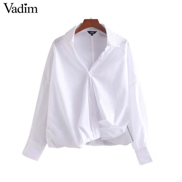 vadim women oversized black white blouse long sleeve solid loose female casual shirts summer irregular chic blusas lb295
vadim women oversized black white blouse long sleeve solid loose female casual shirts summer irregular chic blusas lb295