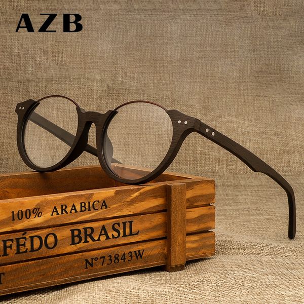 azb women's wood glasses frame vintage round transparent lens glasses men women wooden eyeglasses frames optical frame, Black
azb women's wood glasses frame vintage round transparent lens glasses men women wooden eyeglasses frames optical frame, Black