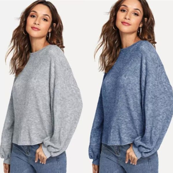 new women's fashion long section loose blouse round collar thin slim solid bottom casual sweatshirts, Black
new women's fashion long section loose blouse round collar thin slim solid bottom casual sweatshirts, Black