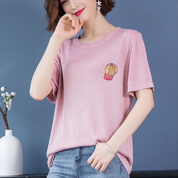 bright silk short-sleeved t-shirt women's summer clothes 2020 thin shiny t-shirt ice silk sweater sweater top, White
bright silk short-sleeved t-shirt women's summer clothes 2020 thin shiny t-shirt ice silk sweater sweater top, White