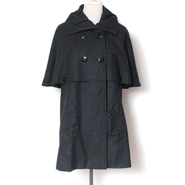 yuninyoyo big brand feeling cape fake two piece flower bud pocket sleeveless 60% wool coat, Black
yuninyoyo big brand feeling cape fake two piece flower bud pocket sleeveless 60% wool coat, Black