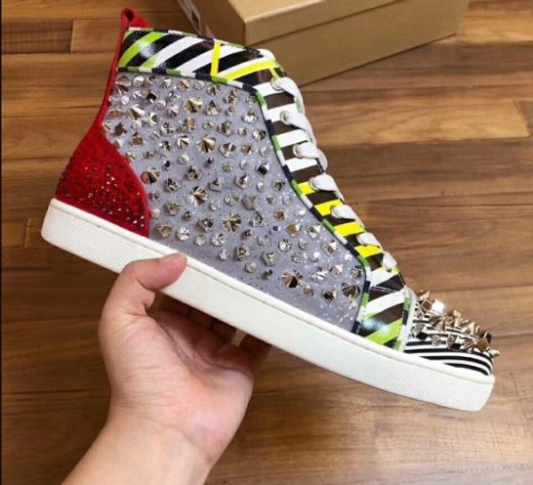 big size eur36-47 designer men shoes high cut red bottom spike sedue calf sneaker party wedding shoes genuine leather women casual shoes, Black
big size eur36-47 designer men shoes high cut red bottom spike sedue calf sneaker party wedding shoes genuine leather women casual shoes, Black