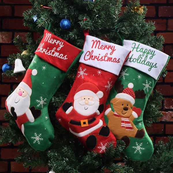 45*26cm large christmas stocking santa claus,elk,sock gift candy bags christmas xmas tree decoration festival ornament new year
45*26cm large christmas stocking santa claus,elk,sock gift candy bags christmas xmas tree decoration festival ornament new year