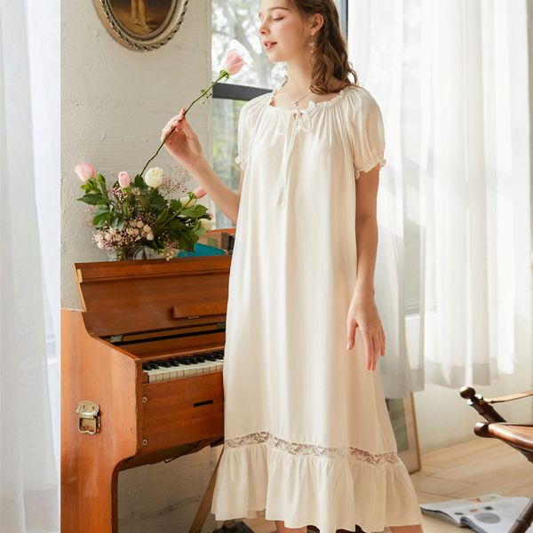 women's sleepwear women lace bride long nightgowns female sweet princess sleeping home dress lady nightdress t649, Black;red
women's sleepwear women lace bride long nightgowns female sweet princess sleeping home dress lady nightdress t649, Black;red