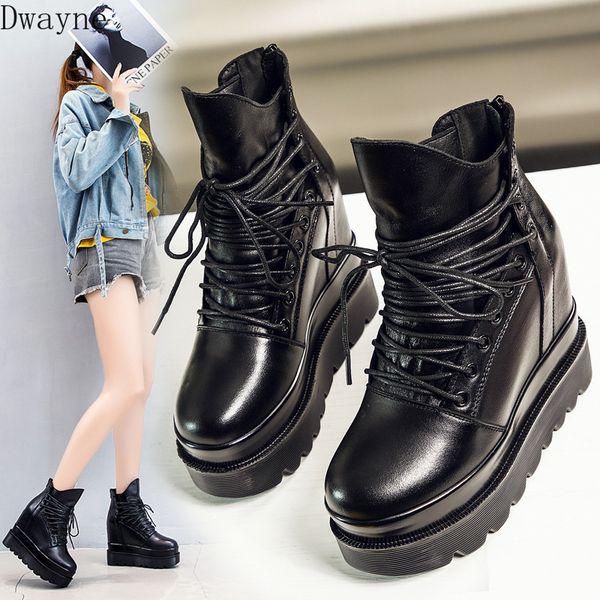 european and american thick-soled women's shoes 2019 autumn and winter leather super high-heeled women's boots casual boots, Black
european and american thick-soled women's shoes 2019 autumn and winter leather super high-heeled women's boots casual boots, Black