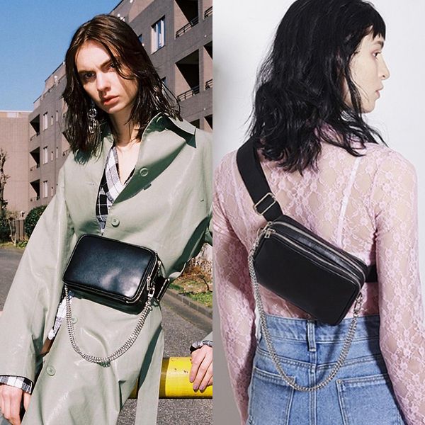 new fashion black handbags purse chain women crossbody bag pu leather shoulder messenger bags ins small waist chest bags
new fashion black handbags purse chain women crossbody bag pu leather shoulder messenger bags ins small waist chest bags