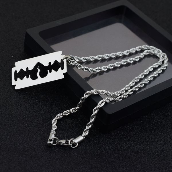 fashion titanium steel blade pendant trendy necklace net red pendant jewelry sale, Silver
fashion titanium steel blade pendant trendy necklace net red pendant jewelry sale, Silver