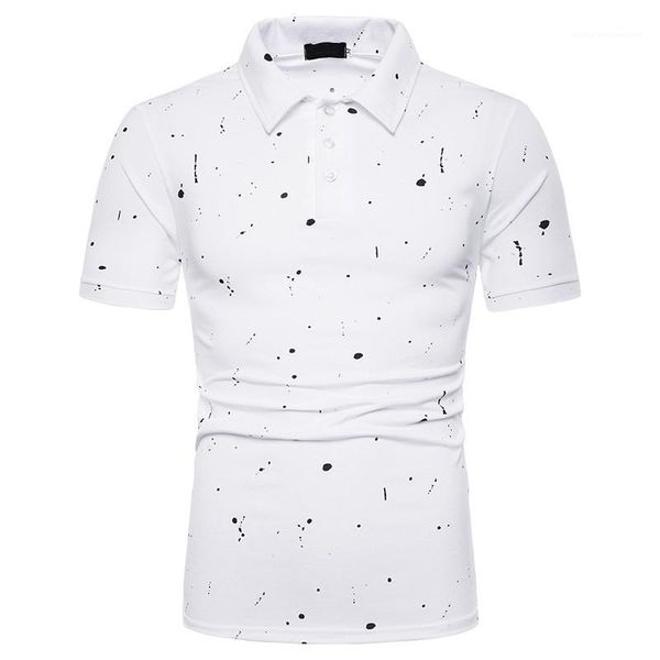 turn-down collar polos males clothing men designer print polos fashion natural color short sleeve polos casual, White;black
turn-down collar polos males clothing men designer print polos fashion natural color short sleeve polos casual, White;black