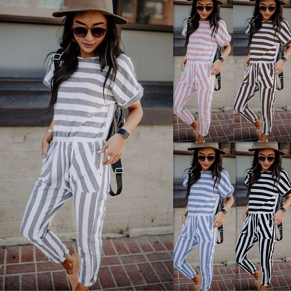 2019 elegant sexy jumpsuits women short sleeve striped jumpsuit wide leg pants rompers overall spring o-neck playsuits female, Black;white
2019 elegant sexy jumpsuits women short sleeve striped jumpsuit wide leg pants rompers overall spring o-neck playsuits female, Black;white