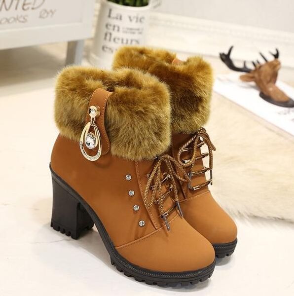 australia winter shoes women's booties plus velvet autumn and winter new wild thick high-heeled martin boots fur snow boots ing, Black
australia winter shoes women's booties plus velvet autumn and winter new wild thick high-heeled martin boots fur snow boots ing, Black