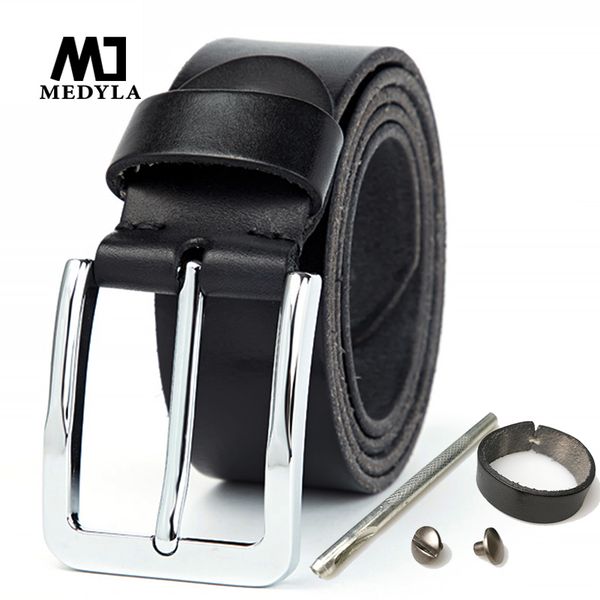 medyla natural cowhide men's belt hard solid metal buckle soft eal cowhide without interlayer leather belt men's accessories, Black;brown
medyla natural cowhide men's belt hard solid metal buckle soft eal cowhide without interlayer leather belt men's accessories, Black;brown