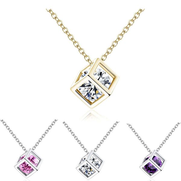 exquisite square rubik's cube shape crystal three-dimensionalpendant necklace cz women females chocker clavicle candy jewelry, Golden;silver
exquisite square rubik's cube shape crystal three-dimensionalpendant necklace cz women females chocker clavicle candy jewelry, Golden;silver