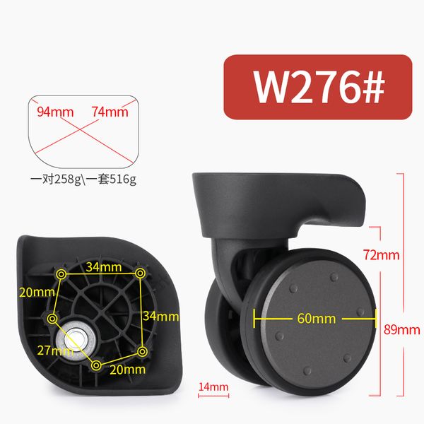 20/24 inch trolley luggage wheel accessories universal wheel mute 90 points suitcase universal repair part replacement, Black
20/24 inch trolley luggage wheel accessories universal wheel mute 90 points suitcase universal repair part replacement, Black