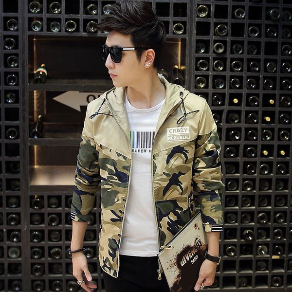 2016 autumn & winter new style convention pure cotton korean-style casual camouflage hooded slim fit jacket men's, Black
2016 autumn & winter new style convention pure cotton korean-style casual camouflage hooded slim fit jacket men's, Black