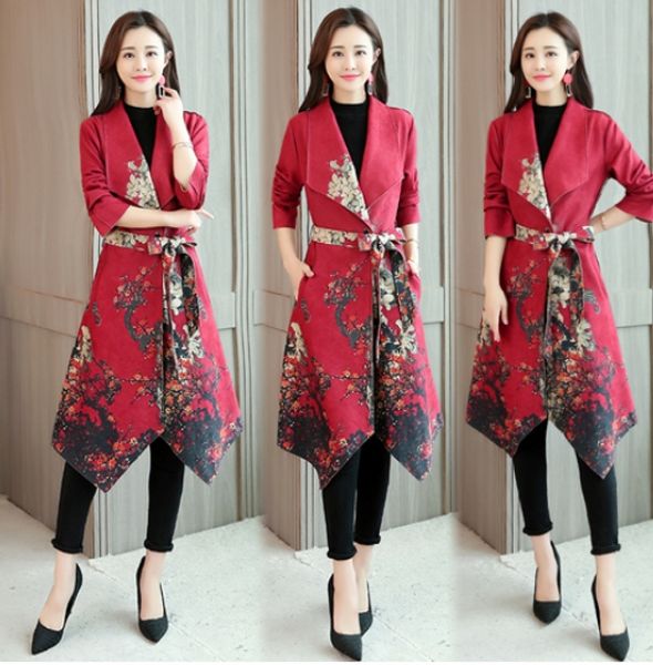 retro print trench coat for women windbreaker woman clothes 2019 long trench coats casual overcoat s middle age women clothes, Tan;black
retro print trench coat for women windbreaker woman clothes 2019 long trench coats casual overcoat s middle age women clothes, Tan;black