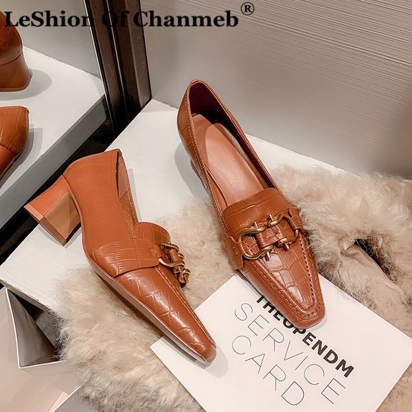 style block heels pumps for women crocodile pattern genuine cow leather shoes ladies gold metal chain office pumps sapato, Black
style block heels pumps for women crocodile pattern genuine cow leather shoes ladies gold metal chain office pumps sapato, Black