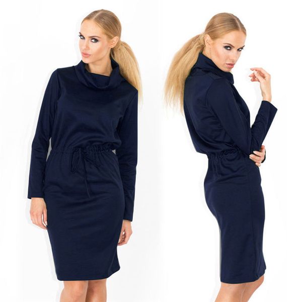 spring womens casual dress solid color long sleeve womens crew neck dress plus size ladies dress, Black;gray
spring womens casual dress solid color long sleeve womens crew neck dress plus size ladies dress, Black;gray