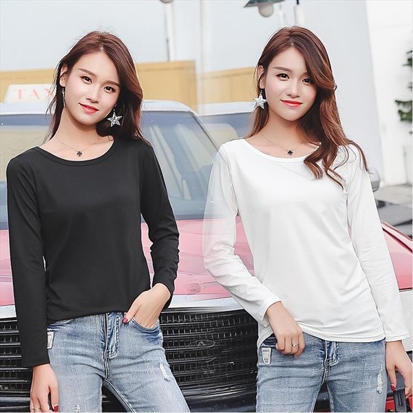 pure black base t- shirt women's long sleeve slim versatile tight white t-shirt inner top
pure black base t- shirt women's long sleeve slim versatile tight white t-shirt inner top