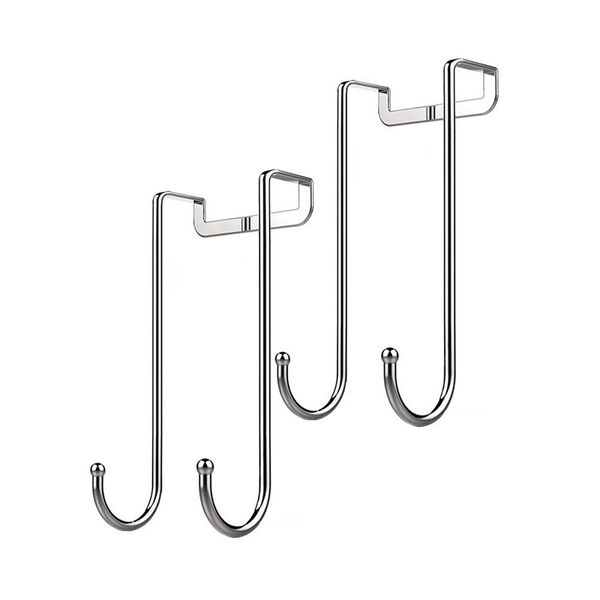 over the door hook s shaped heavy duty for hanging, single hook loads up to 50 lbs for kitchen, cabinet, drawer, pack of 2
over the door hook s shaped heavy duty for hanging, single hook loads up to 50 lbs for kitchen, cabinet, drawer, pack of 2