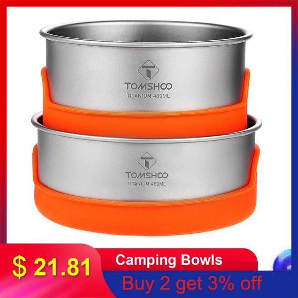 tomshoo titanium camping bowls outdoor picnic outdoor tableware titanium pot camping cup mug pots two bowls 
tomshoo titanium camping bowls outdoor picnic outdoor tableware titanium pot camping cup mug pots two bowls