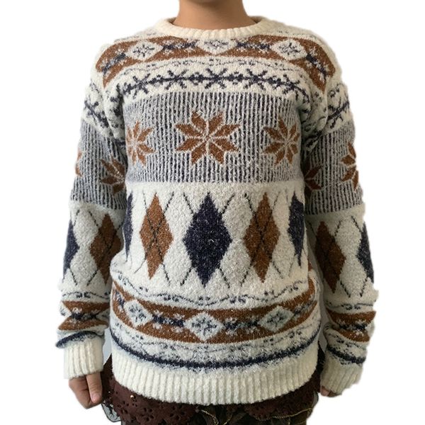 kids' sweater 2020 new style autumn and winter christmas brown rhombus snowflake pullover knitting shirt children's garment, White
kids' sweater 2020 new style autumn and winter christmas brown rhombus snowflake pullover knitting shirt children's garment, White