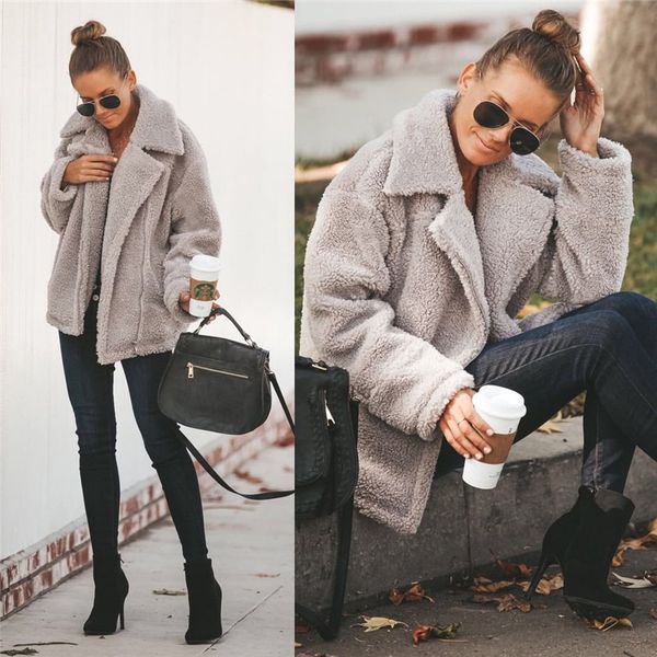 women thick warm fleece jacket coat zip up outwear overcoat winter soft fur jacket female plush coat elegant ladies yf012, Black;brown
women thick warm fleece jacket coat zip up outwear overcoat winter soft fur jacket female plush coat elegant ladies yf012, Black;brown