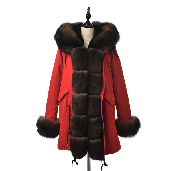 topfur 2019 fashion medium long parka jacket women real fur coat women winter natural real fur parka with hood outwear, Black
topfur 2019 fashion medium long parka jacket women real fur coat women winter natural real fur parka with hood outwear, Black