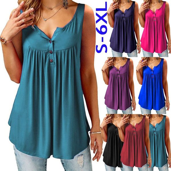 women lady vest sleeveless loose solid color deep v-neck with button fashion clothing nyz shop, White
women lady vest sleeveless loose solid color deep v-neck with button fashion clothing nyz shop, White