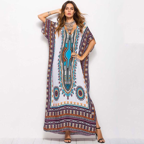 long floral dress women spring summer loose beach dress female african ladies fashion casual floor length, Black;gray
long floral dress women spring summer loose beach dress female african ladies fashion casual floor length, Black;gray