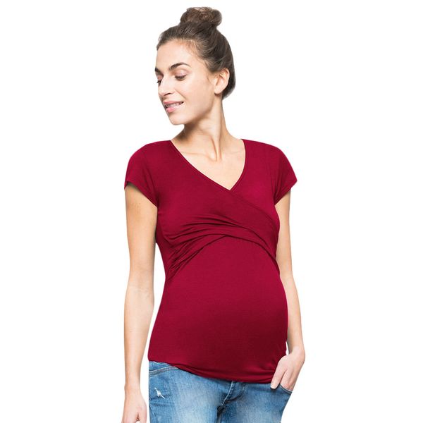 women pregnant solid pregnant nursing baby for maternity clothes multifunctionl blouse pregnancy shirt breastfeeding clothes, White
women pregnant solid pregnant nursing baby for maternity clothes multifunctionl blouse pregnancy shirt breastfeeding clothes, White