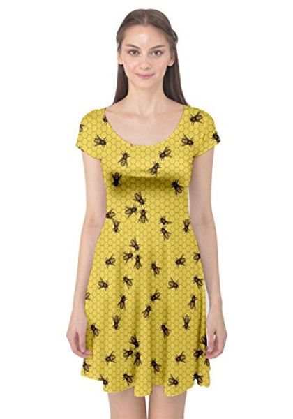 cowcow womens bee honeycombs honey insect honeybee cap sleeve dress, xs-5xl, Black;gray
cowcow womens bee honeycombs honey insect honeybee cap sleeve dress, xs-5xl, Black;gray