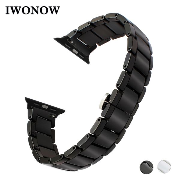 full ceramic watchband for 38mm 40mm 42mm 44mm iwatch apple watch series 4 3 2 1 butterfly clasp band wrist strap link bracelet t190620, Black;brown
full ceramic watchband for 38mm 40mm 42mm 44mm iwatch apple watch series 4 3 2 1 butterfly clasp band wrist strap link bracelet t190620, Black;brown