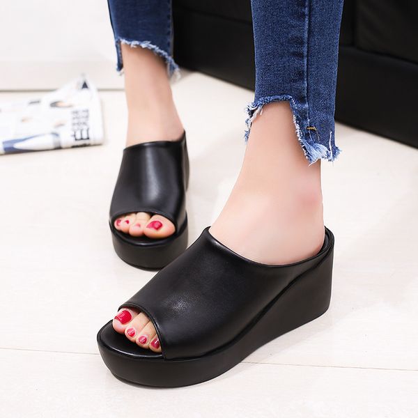 summer new style girl's versatile casual women's sandals trend anti-slip peep-toe extra high slanted heel students women's sl, Black
summer new style girl's versatile casual women's sandals trend anti-slip peep-toe extra high slanted heel students women's sl, Black