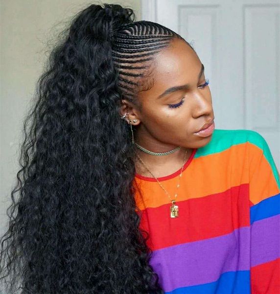 chic ponytails indian curly pony tail hairpiece raw virgin unprocessed long high deep curly ponytail hair extension 160g 4 colors aviable, Black
chic ponytails indian curly pony tail hairpiece raw virgin unprocessed long high deep curly ponytail hair extension 160g 4 colors aviable, Black